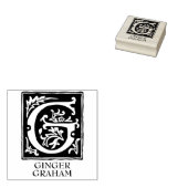 Sieralfabet letter G monogram Rubberstempel (Gestempeld)