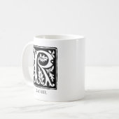 Sieralfabet letter R monogram Koffiemok (Voorkant links)