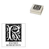 Sieralfabet letter R monogram Rubberstempel (Gestempeld)