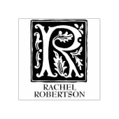 Sieralfabet letter R monogram Rubberstempel (Afrduk)