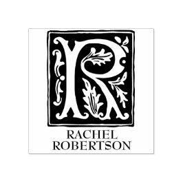 Sieralfabet letter R monogram Rubberstempel