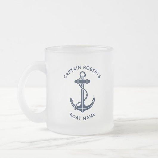 Sieranker Boot Kapitein Aangepaste Swag Matglas Koffiemok (Links)