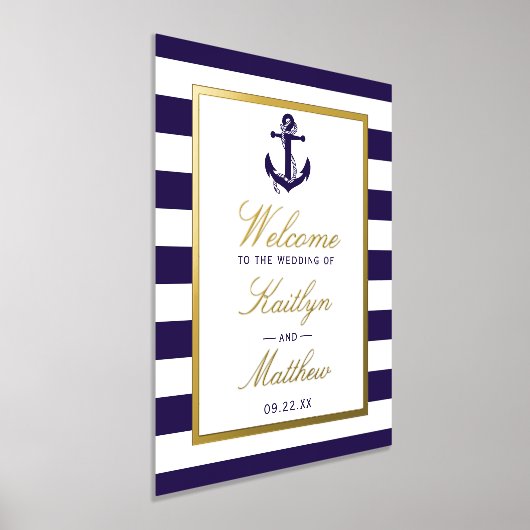 Sieranker Echt Folie Bruiloft Welkomstbord Folie Afdrukken (Laagn)