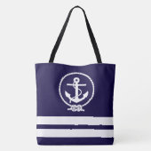 Sieranker en Wit Streeppatroon Pret Tote Bag (Achterkant)
