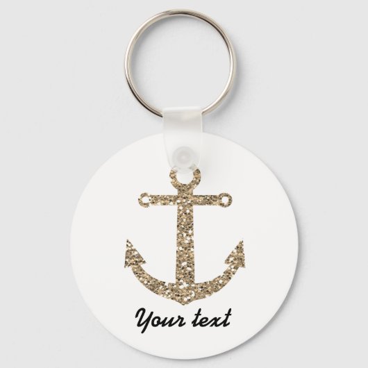 Sieranker Gouden Glitter Glam Sleutelhanger (Voorkant)
