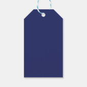 Sieranker marineblauw en wit aangepast adres cadeaulabel (Achterkant)