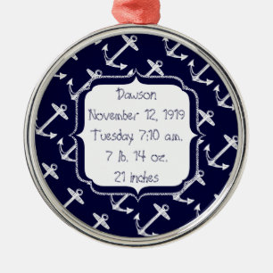 Sieranker Maritiem Ankerpatroon Metalen Ornament