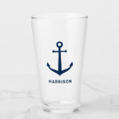 Sieranker met op maat gemaakte naam monogram glas (Voorkant)