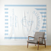 Sieranker Moderne Blauwe Bruidsbanner Wandkleed (In Situ (horizontaal))