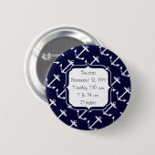 Sieranker Motief voor Marine Ronde Button 5,7 Cm (Voorkant /achterkant)