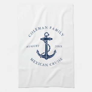 Sieranker voor boot in marineblauw op maat theedoek