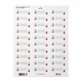 Sieranker Waterverf Bloem Knoop Etiket (Full Sheet)