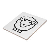 Sierbetegels met schapen tegeltje (Zijkant)