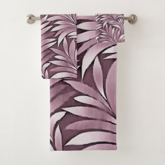 sierbladeren in pastegelplantenhuiden bad handdoek