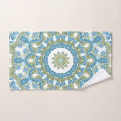 sierblauw groen wit decor decoratie bad handdoek (Handdoek)