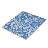  sierblauw patroon tegeltje (Zijkant)