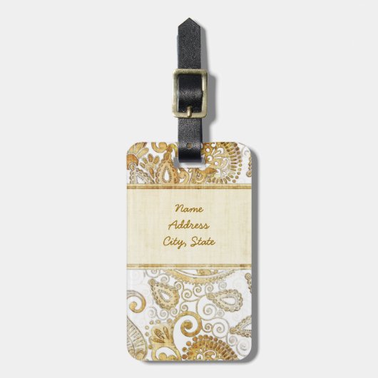  sierbloem 2 bagagelabel (Voorkant verticaal)