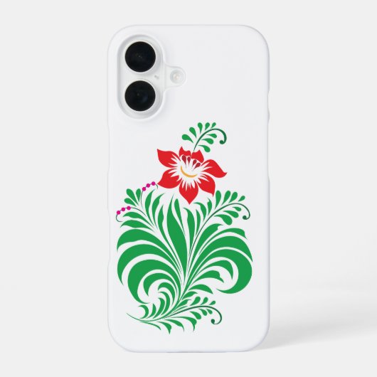 Sierbloem Bloemontwerp – Elegant iPhone 16 Hoesje (Achterkant)