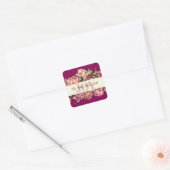 sierbloem doet mee aan de wereld vierkante sticker (Envelop)