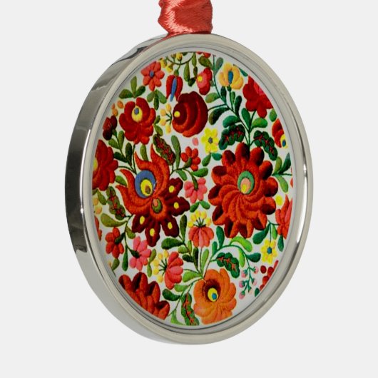 sierbloem , hongarije , borduurwerk , kalocsai metalen ornament (Rechts)