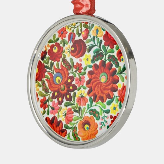 sierbloem , hongarije , borduurwerk , kalocsai metalen ornament (Links)