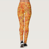 Sierbloem met textuur 02- Vintage uitstraling Leggings (Achterkant)