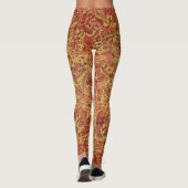 Sierbloem met textuur - vintage look leggings (Achterkant)