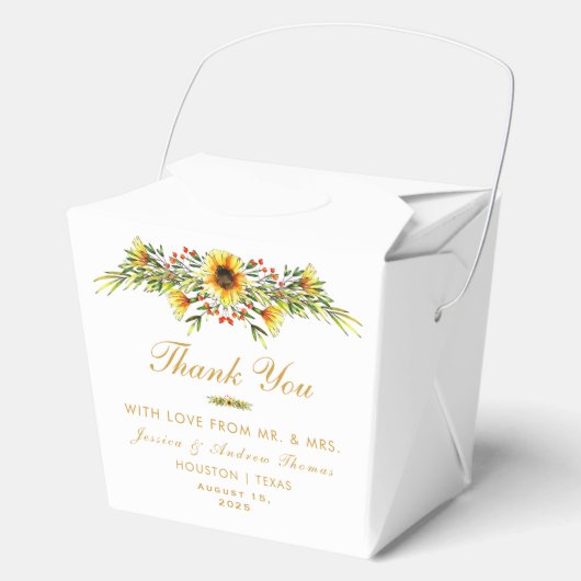Sierbloemen bruiloft zomer bedankdoosjes (Voorkant)