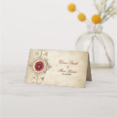  sierbloemen en rode rozen plaatskaartje (Achterkant)