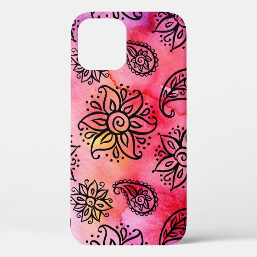 Sierbloemen: etnische naadloos Case-Mate iPhone case (Achterkant)