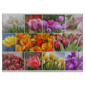 Sierbloemen glazen snijplank (Voorkant)