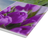 Sierbloemen glazen snijplank (Hoek)