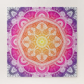 Sierbloemen mandala: kleurrijke vintage. legpuzzel (Verticaal)