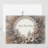 sierbloemen met warme aardetinten kaart (Voorkant / Achterkant)