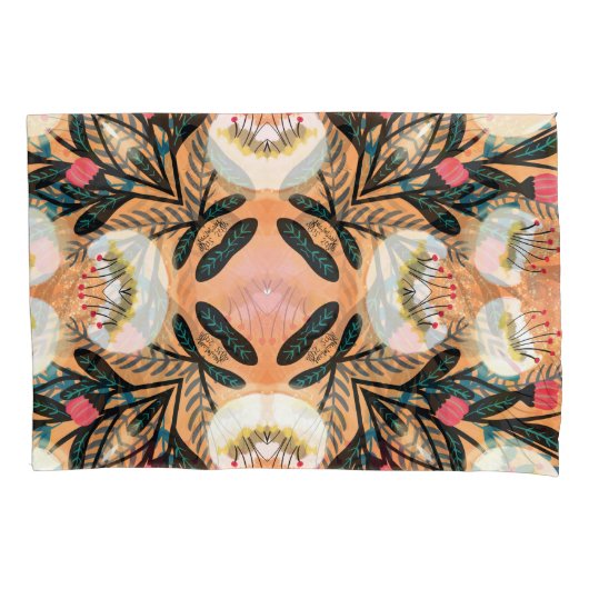Sierbloemen Paisley Bandanna Design Kussensloop (Voorkant)
