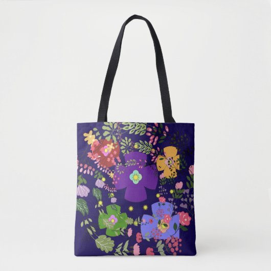 Sierbloemen tote bag (Voorkant)
