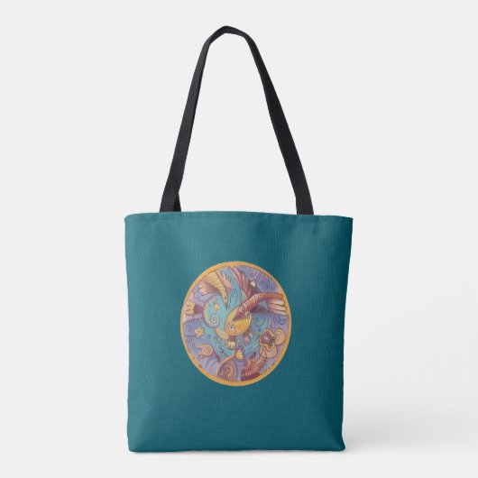 sierbloemen tote bag (Achterkant)