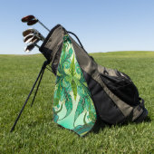 Sierbloemen Tropisch  Golfhanddoek (Groen)