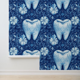 Sierbloemige tandheelkundige kliniek Muurdecoratie Behang