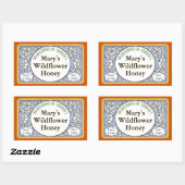 Sierbloemknoppen Honey Jar Rechthoekige Sticker (Vel)