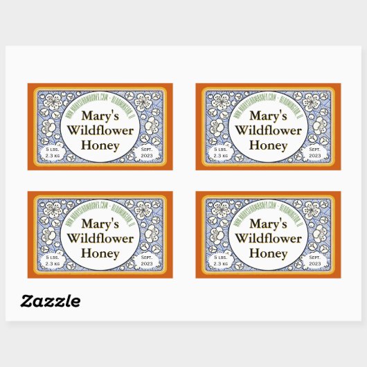 Sierbloemknoppen Honey Jar Rechthoekige Sticker (Vel)
