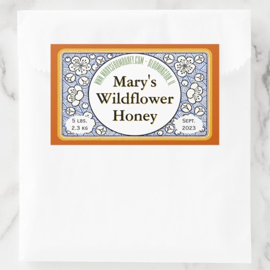 Sierbloemknoppen Honey Jar Rechthoekige Sticker (Tas)