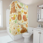 Sierbosdieren illustratie. douchegordijn (In situ)