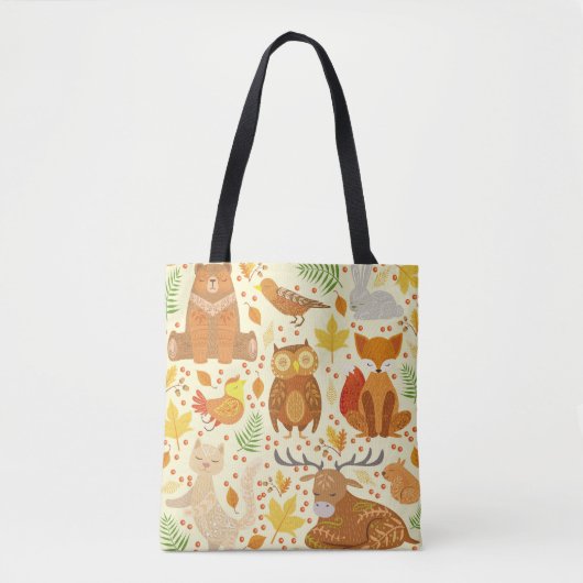 Sierbosdieren illustratie. tote bag (Voorkant)