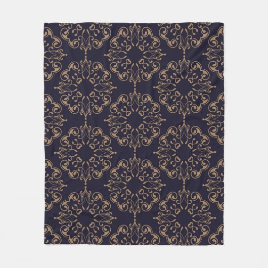 Sierdamast naadloos patroon fleece deken (Voorkant)