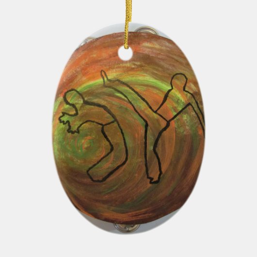 sierdanskunst muziek keramisch ornament (Voorkant)