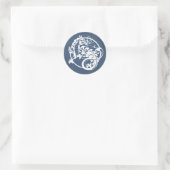 sierdraak ronde sticker (Tas)