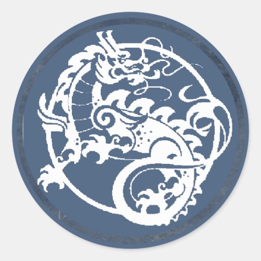 sierdraak ronde sticker (Voorkant)