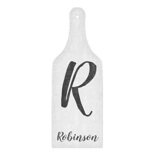 Sierglas hakbord peddel - Monogram Snijplank (Voorkant)