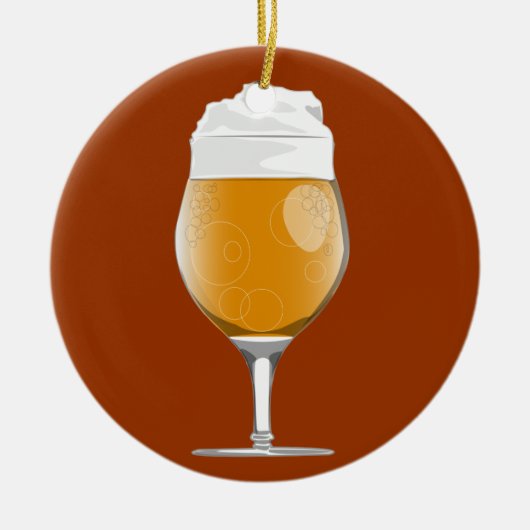 sierglas voor bier keramisch ornament (Voorkant)
